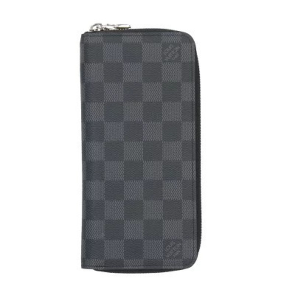 Louis Vuitton Zippy Wallet Vertical Damier Graphite Black Long Canvas